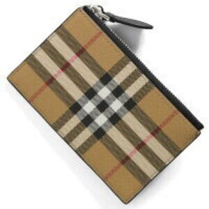 Burberry Fragment Case Card Wallet Check Beige